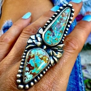 SOLD ! COLLECTOR ROYSTON TURQUOISE STERLING DREAM RING!